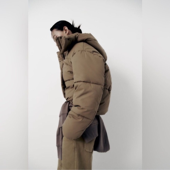 ZARA RUBBERIZED PUFFER JACKET - Picture 3 of 12